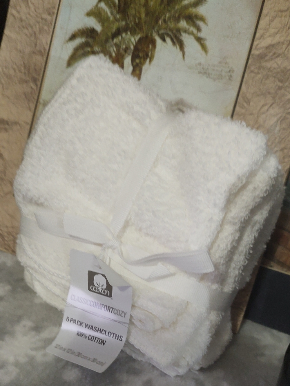 6-Pack White Washcloths - Picture 3 of 6